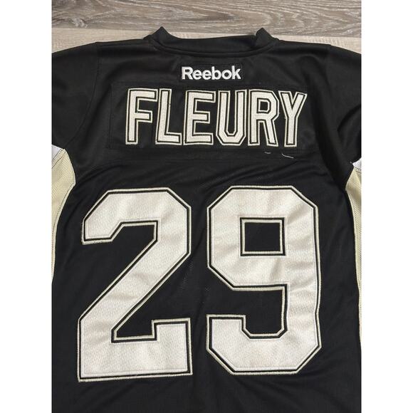 Vintage Reebok CCM NHL Pittsburgh Penguins #29 Marc-Andre Fleury Jersey - Men 50 - Picture 10 of 11
